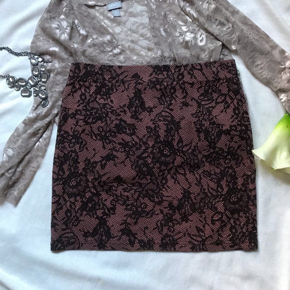 Hot sexy lace print stretch miniskirt - Picture 5 of 5